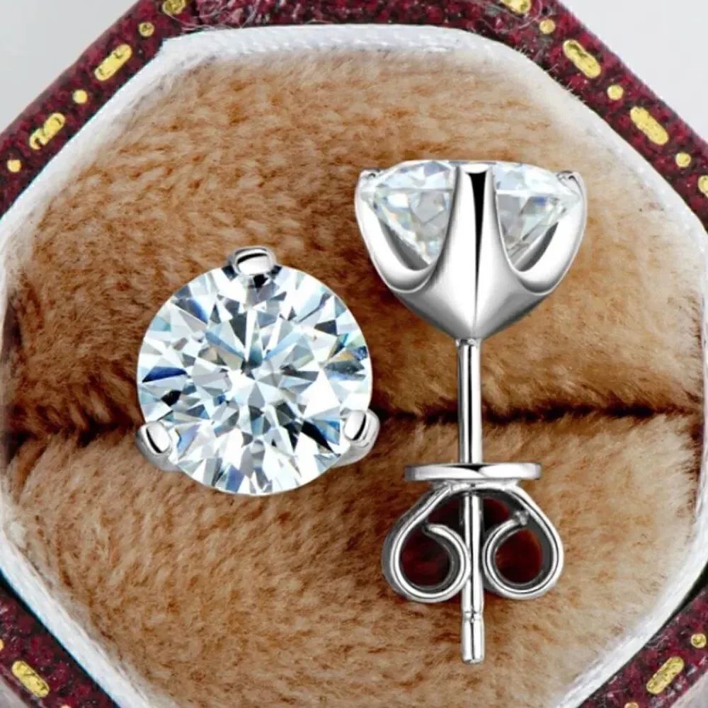 🔷 CZ Diamond solitaire earrings 🔷 - Picture 6 of 6